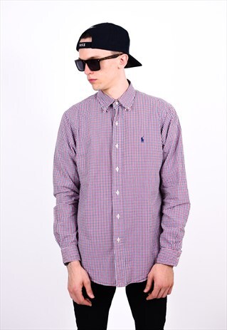 VINTAGE 90S CHECK RALPH LAUREN LONG SLEEVE SHIRT