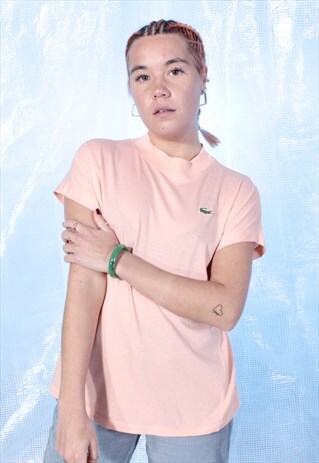 VINTAGE LACOSTE SALMON PINK TEE
