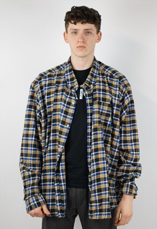 VINTAGE CHECK FLANNEL SHIRT