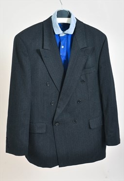 Vintage 90s double breasted striped blazer jacket