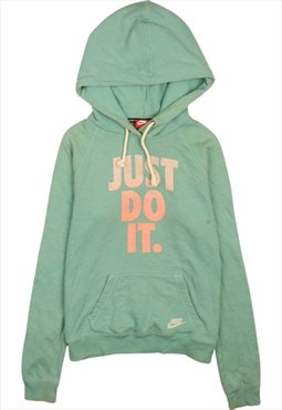 Vintage 90's Nike Hoodie Just Do It Pullover Blue Small