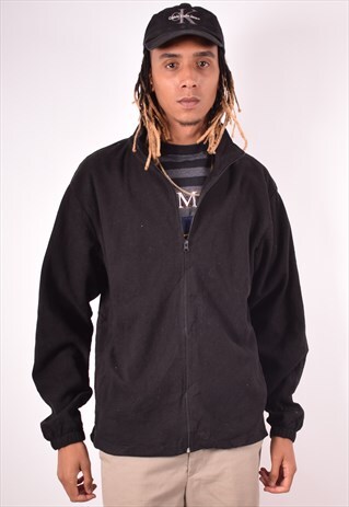 DICKIES MENS VINTAGE FLEECE JACKET XL BLACK 90S