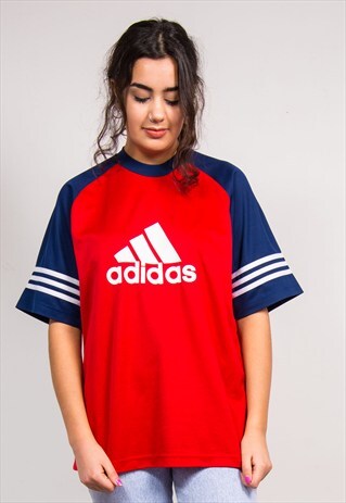 90'S VINTAGE ADIDAS RED SPORTS T-SHIRT