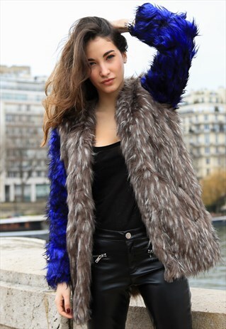 VINTAGE-INSPIRED FAUX FUR COAT