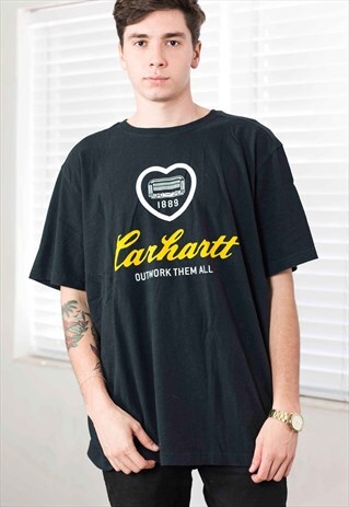 VINTAGE CARHARTT T-SHIRT LOGO 90S XL 9.4