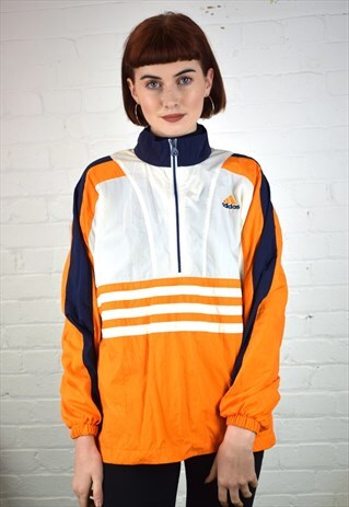 VINTAGE 90'S ADIDAS 1/4 ZIP WINDBREAKER