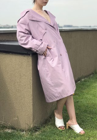 VINTAGE LAVANDER TRENCH COAT