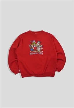 Vintage 90s Disney Embroidered Logo Sweatshirt in Red