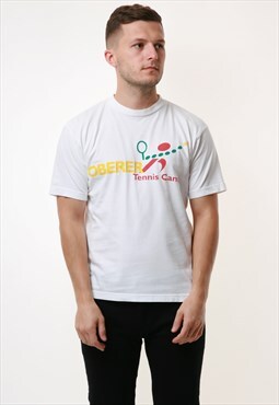 NIKE Tennis Camp Vintage White Cotton T-shirt 17807