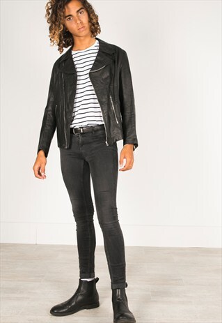 VINTAGE 80S LEATHER JACKET PERFECTO / R02865