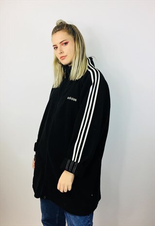 VINTAGE ADIDAS OVERSIZED TEDDY BEAR FLEECE JACKET