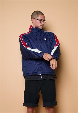 BLUE RED WHITE FILA JACKET S