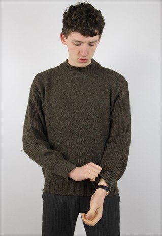 VINTAGE VALENTINO BROWN WOOL JUMPER