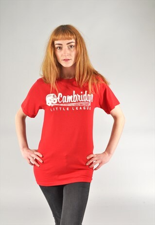 VINTAGE CAMBRIDGE BASEBALL RED T-SHIRT