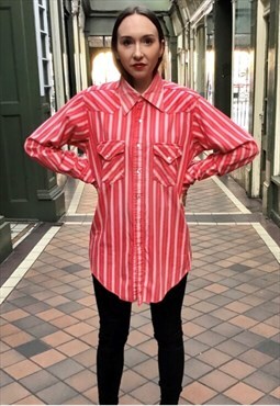 vintage Dickies pinstripe 90s shirt retro fitted 