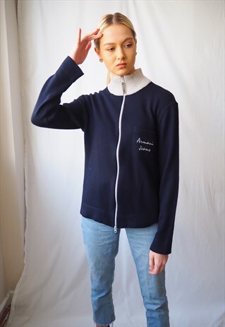 VINTAGE 1990'S ARMANI ZIP UP JUMPER