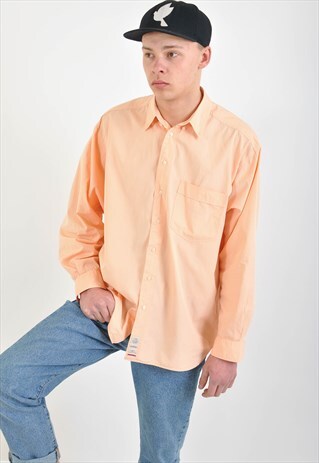 VINTAGE 90'S LIGHT ORANGE SHIRT