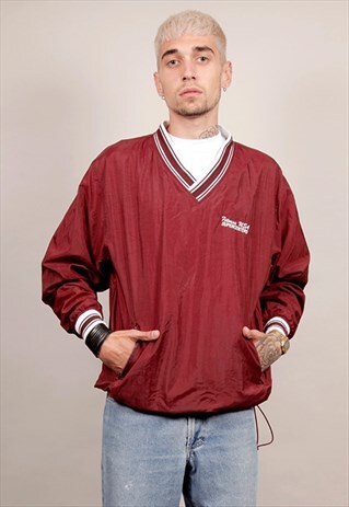 90'S VINTAGE BURGUNDY CHAMPION OVERSIZED SHELL SWEATER