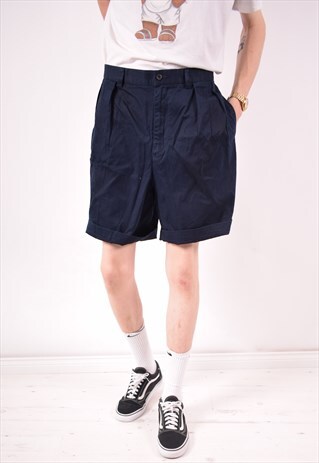 POLO RALPH LAUREN MENS VINTAGE SHORTS W36 BLUE 90S