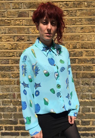 1980'S SEA SHELL BLOUSE