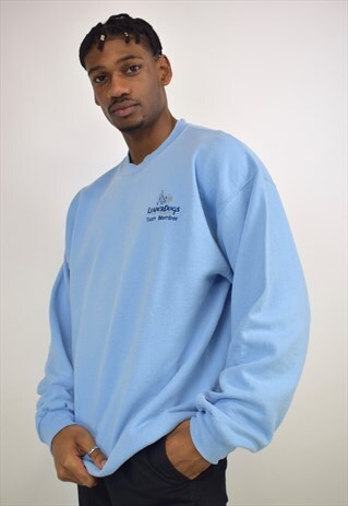 VINTAGE 90S BLUE 'LEADER DOGS' SWEATSHIRT
