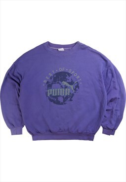 Vintage 90's Puma Sweatshirt Rare Spellout Crewneck