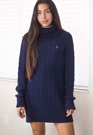 NEW VINTAGE POLO RALPH LAUREN ROLL NECK JUMPER 90S L 26