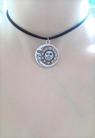 SUN AND MOON CHOKER - BLACK CHOKER