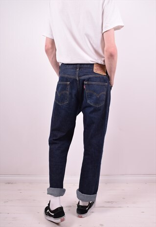 LEVI'S 501 MENS VINTAGE JEANS W34 L32 BLUE 90'S