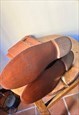 VINTAGE 80S LEATHER FESTIVAL BOOTS FLAT SIZE UK 4