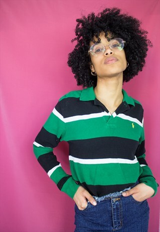 RALPH LAUREN LONG SLEEVE STRIPED POLO