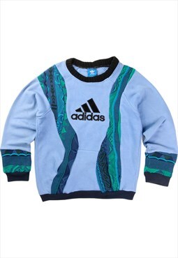 REWORK 90's Adidas Sweatshirt X COOGI Spellout Crewneck Blue