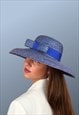 Vintage Lilac Purple Straw Occasion Ascot Wedding Hat