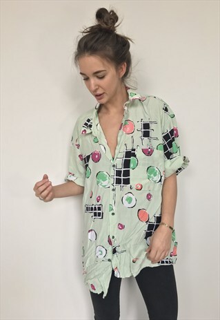 PATTERNED OVERSIZED RETRO VINTAGE UNISEX FESTIVAL SHIRT
