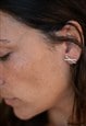 SMALL SIMPLE CROSS STERLING SILVER X STUD EARRINGS FOR WOMEN