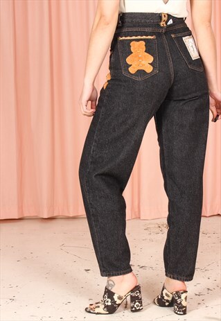 VINTAGE 90S MOM JEANS WITH NOVELTY DETAILING
