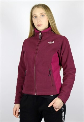 WOMENS THE NORTH FACE ZIP FLEECE JACKET PURPLE SIZE XS