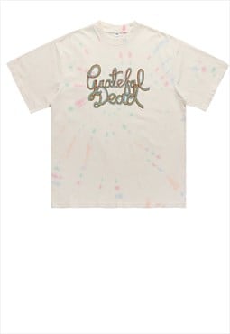 Pastel tie-dye t-shirt grunge punk tee retro slogan top