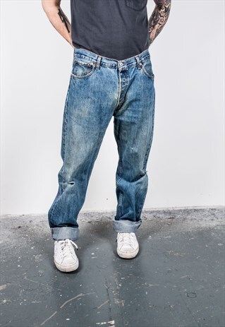 VINTAGE BLUE LEVI'S 501 PAINT JEANS