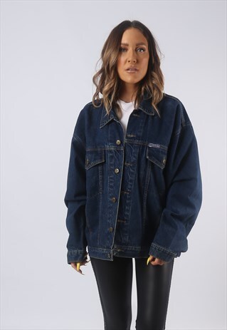 VINTAGE DENIM JACKET OVERSIZED FITTED UK 20 XXXL (BCO)