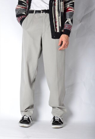 VINTAGE 90S GREY MINIMALIST PANTS
