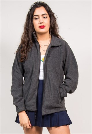 COLUMBIA VINTAGE GREY FLEECE JACKET