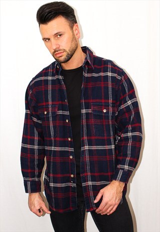 VINTAGE PLAID FLANNEL SHIRT