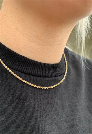 TWISTED GOLD & SILVER NECKLACE CHAIN