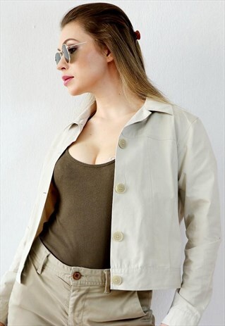 Y2K VINTAGE JACKET CROPPED CASUAL LIGHTWEIGHT UTILITY 00S