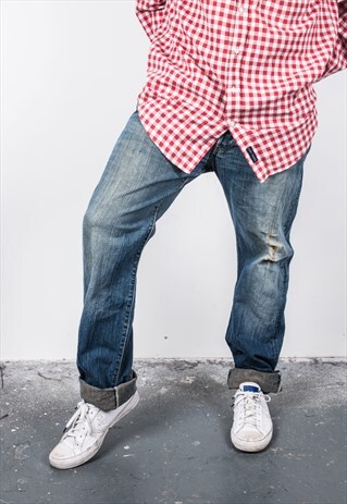 VINTAGE BLUE LEVI'S 501 RIPPED JEANS