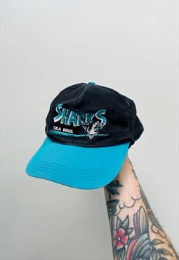 Vintage Rare Sharks USA Snapback Hat Cap