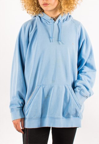 VINTAGE 90S BABY BLUE NIKE HOODIE PULLOVER