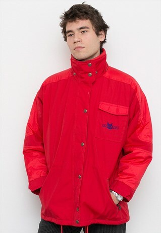RED SKI WINDBREAKER JACKET