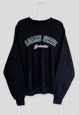 Vintage American Black Sweatshirt Adams State Grizzlies XL